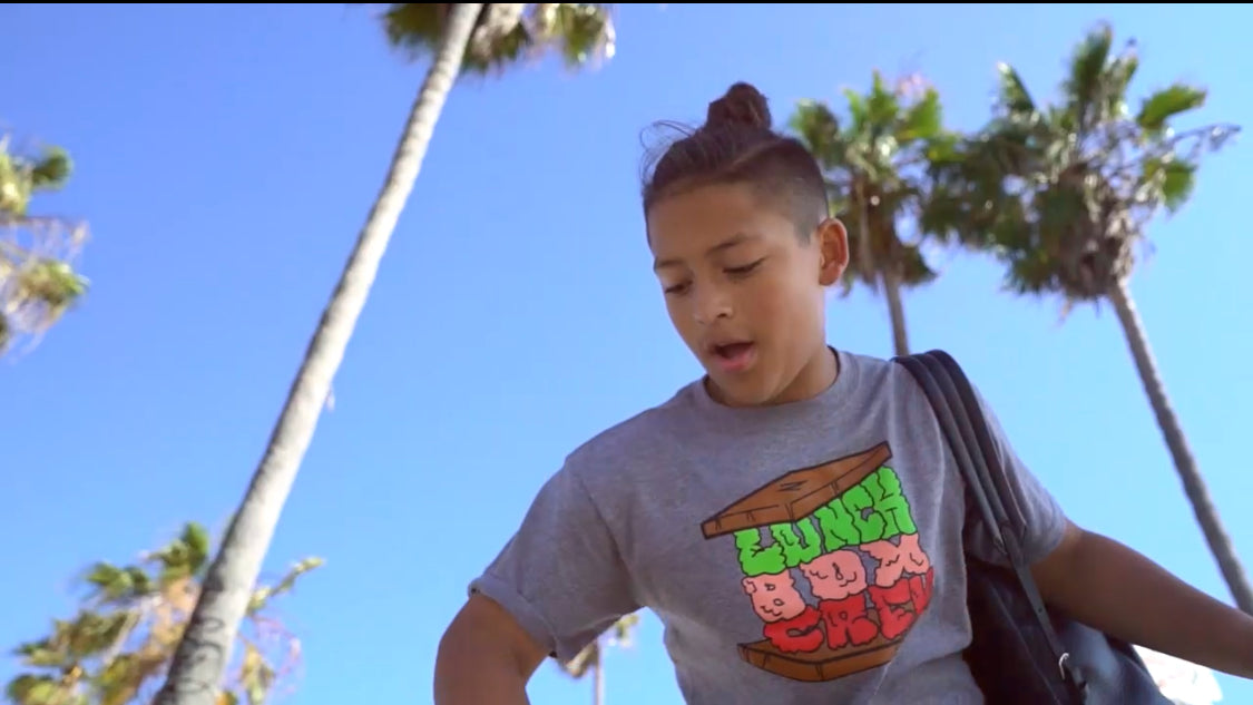 12 year old rapper wears “Sandwich” logo shirt in video – Lunch Box Crew
